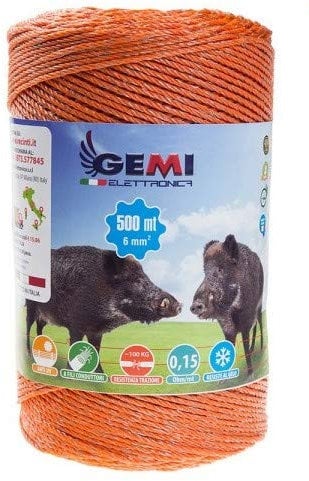 Filo conduttore tondo per recinti elettrici recinzioni Elettriche 500 mt - 6 mm² Gemi Elettronica