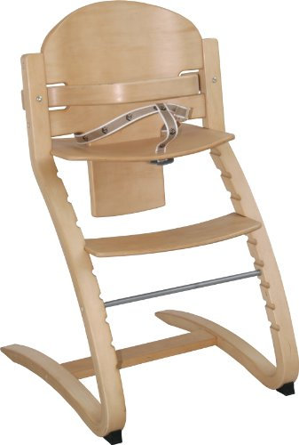 roba TreppenhochstuhI 'Move', von Babyhochstuhl bis Jugendstuhl in Rückenlehne und Sitz flexibel verstellbarer Hochstuhl, Holz, naturfarben