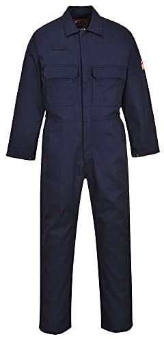 Portwest BIZ1 Men's Protective Workwear Overalls Bizweld FR Coverall Navy Tall, 4X-Large