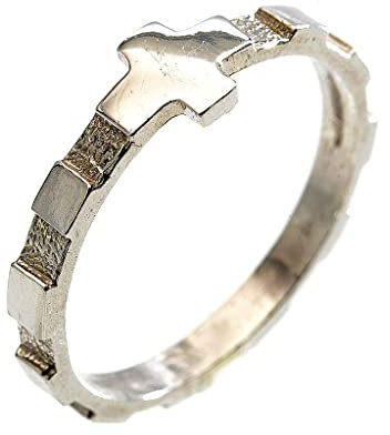 Holyart Rosenkranz Ring Silber, 22 mm (0.87 inc.) - DE 69