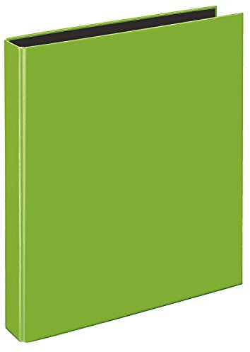 VELOFLEX 1143341 - Ringbuch VELOCOLOR, Ringordner, Ordner, DIN A4, 255 x 318 x 45 mm, 4-Ring-Mechanik, Karton, hellgrün, 1 Stück
