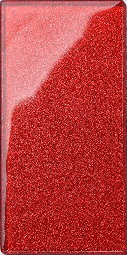 75mm x 150mm Red Glitter Subway Tile (MT0111)