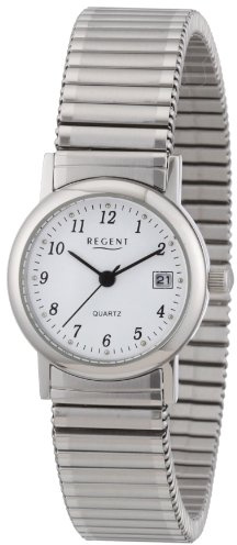 Regent Damen Analog Quarz Uhr mit Edelstahl Armband 12310144
