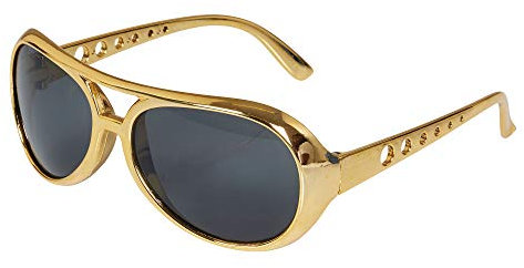 Bristol Novelty BA243 Rock Star Brille, Gold
