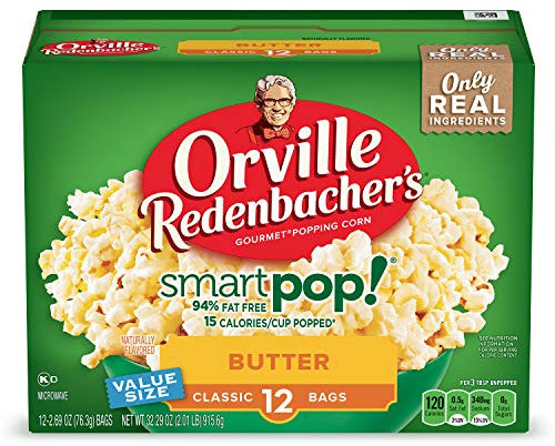 Orville Redenbacher's Mikrowellen-Popcorn SmartPop, Buttergeschmack, 76 ml, 12 Stück