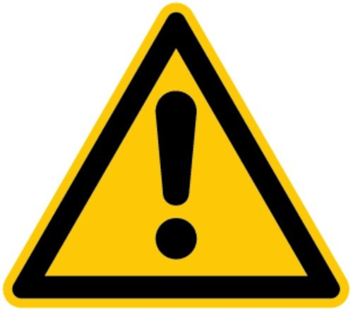 LEMAX® Warnschild, Allgemeines Warnzeichen, W001 DIN EN ISO 7010 Alu geprägt gelb/schwarz, 200mm
