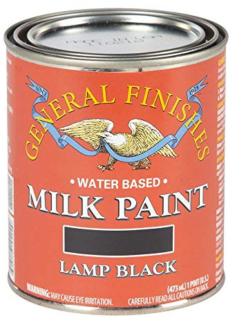 General Finishes Water Based Milk Paint, 1 Pint, Lamp Black