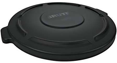 Rubbermaid Commercial Products Brute Trash Can Dome Lid Blue 32-Gallon Black Compatible with The Rubbermaid Heavy Duty 32 Gallon Garbage Bins