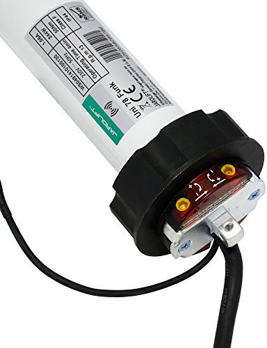 jarolift Moteur tubulaire pour store banne/store terrasse type UNI 78 radiocommandé + adaptateur pour tube rond 85 mm (TD2410)