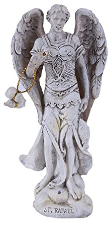 Pacific Giftware Kleine Erzengel Figur Raphael weiß - Statue Engel christlich religiös Deko