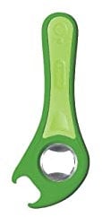 Zyliss E24225 5 Way Opener, Plastic/Stainless Steel, Green, Manual Handheld Opener for Tins/Cans/Bottles/Jars, Dishwasher Safe