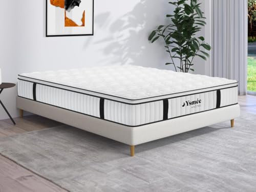 DREAMEA HOTEL Matelas 160 x 200 cm Anti-feu Ressorts ensachés et surmatelas intégré ép.28cm - Delice de