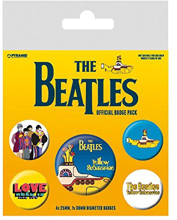Pyramid International BP80477 The Beatles Yellow Submarine Badge, Multi-Colour, 10 x 12.5 x 1.3 cm