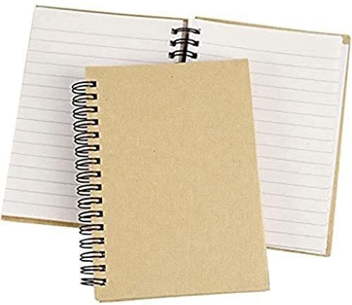 Creativ 100263 Notizbuch, Spiralbindung, Pappmaché, 10,5 x 15 cm, Beige