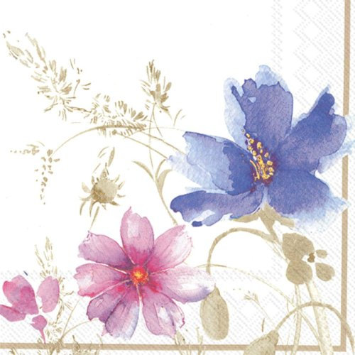 Ideal Home Range Boston International Papierservietten, 3-lagig, Villeroy und Boch Mariefleur Gris, 20 Stück