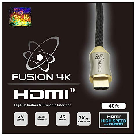 Fusion4K High Speed 4K HDMI Cable - Professional Series (40 Feet) CL3 Rated