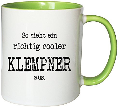 Mister Merchandise Kaffeetasse Becher So Sieht EIN richtig Cooler Klempner