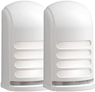 KONSTSMIDE 2er-Set LED Wandaufbauleuchten PRATO mit Bewegungsmelder, batteriebetrieben, weiß; 7694-250