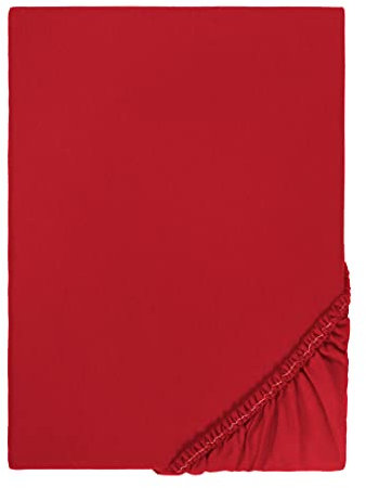 biberna Feinbiber-Spannbetttuch 0002744 rot 1x 90x190 cm - 100x200 cm