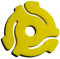(10 Pack) TEN Yellow Plastic 45 RPM 7 Inch Vinyl Record Adaptor - 7 Inserts