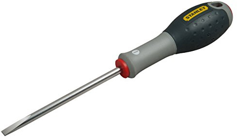 STANLEY Tournevis Parallèle Tools 4,0 X 100 Mm Gamme FATMAX - Fabriqués En France - Lame En Acier - Sablage De L'Empreinte - Poignée Soft Grip - Liaison Quasi Incassable -Anticorrosion
