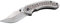 Herbertz Top Collection Klappmesser - Stonewashed Optik - Stahl AISI 440 - Edelstahl Griff - Nylon Etui - Kunststoff Box