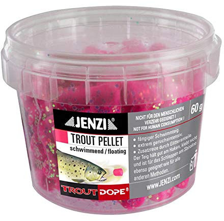 Jenzi Forellenteig Trout Pellets knetbar rot-pink