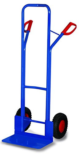 Stahlrohrkarre mit großer Schaufel RAL5010 Enzianblau Sackkarre Klappkarre