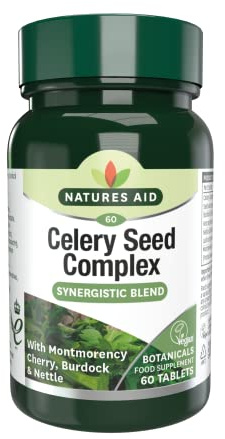 Natures Aid Celery Seed Complex – 60 Tablets | Antioxidant & Digestive Support, Joint Comfort & Cardiovascular Health, Vegan, Gluten-Free, Non-GMO, Natural Supplement