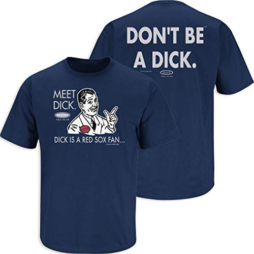 Smack Apparel New York Yankees Fans. Don 't Be A Dick Marineblau T-Shirt (S-5 X), Mädchen Damen Jungen Unisex-Erwachsene Herren, navy, Large