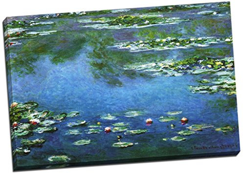 Claude Monet Water Lilliers - Nymphe_as Canvas Print Picture Wall Art Large 30x20 Inches