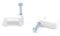 THE CIMPLE CO - Dual, Twin, or Siamese Coaxial Cable Clips, Cat6, Electrical Wire Cable Clip, White (100 Pieces)