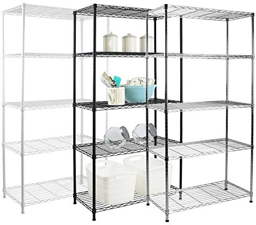 Hartleys 150cm 5 Tier Adjustable Wire Shelving Unit - Choice of Colour
