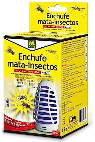 PREBEN 231409 Enchufe Mata Insectos eléctrico, Blanco, 9.6x18.7x10 cm