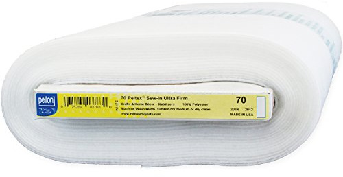 Pellon Peltex Sew-in Interfacing, 20 x 10yd, White,70 WHT