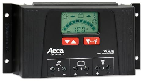 STECA Solarladeregler Solarix 2525 12/24VDC 25A LCD Display IP32 5V USB 1,5A