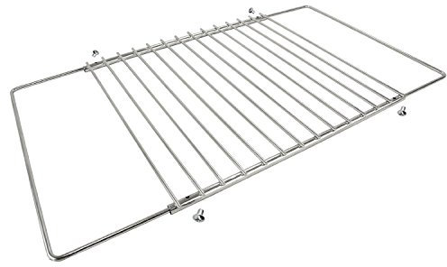 Universal Adjustable Locking Arm Grill Oven Cooker Shelf, Chrome Plated, Metal, 32 cm x (35.5 cm-60 cm)