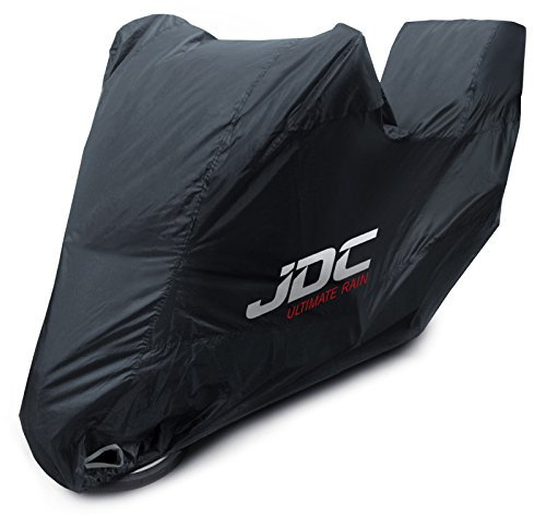 JDC Funda Moto 100% Impermeable - Ultimate Rain (Resistente, Forro Suave, Paneles Resistentes al Calor, Costuras Selladas) - L Baúl