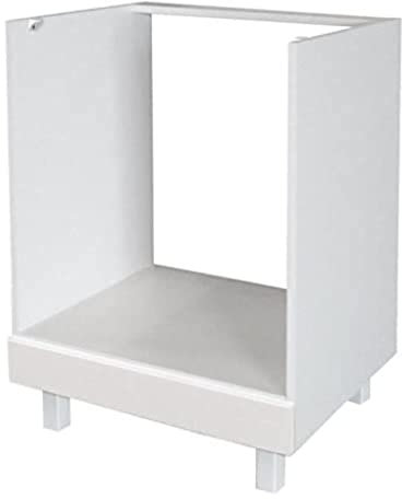 BERLIOZ CREATIONS CF6BB Unterschrank für Küche mit Backofen, in weißem Hochglanz, 60 x 52 x 83 cm, 100 Prozent französische Herstellung