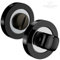 Black and Chrome Bathroom Lock Thumb Turn and Release
