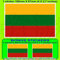 Litauen Litauische Flagge 10,2 cm (100 mm) Vinyl Bumper Aufkleber, Aufkleber X1 + 2 Bonus