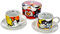 Egan service 2 tasses à café empilables Mickey avec sucrier et set de table