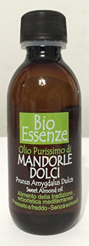 BioEssenze Oli Purissimi per uso Alimentare e/o Topico - Pressati a freddo - Senza Solventi (Mandorle Dolci 125ml)