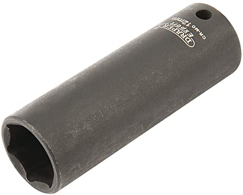 Draper Expert HI-TORQ 6 Point Deep Impact Socket, 1/4 Sq. Dr., 12mm