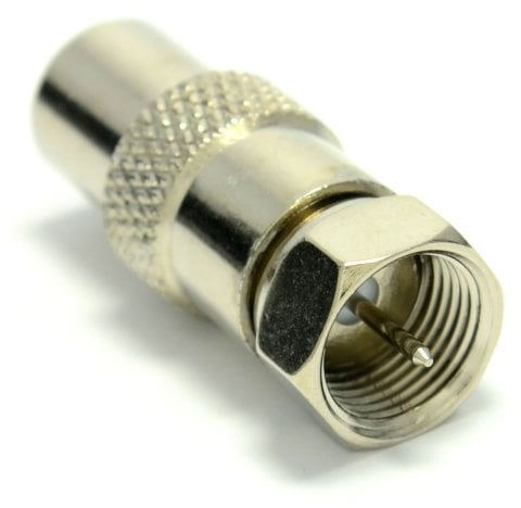 kenable F Type Male Plug to RF Male TV Freeview Aerial Cable Adapter Converter