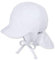 Sterntaler Schirmmütze Nacken - Unisex Baby- und Kinder Mütze mit Nackenschutz und einsteckbaren Ohrenklappen - UV-Schutz 50+ Sommermütze zum Binden - Popeline (Bio) Kopfbedeckung - weiß, Größe 51