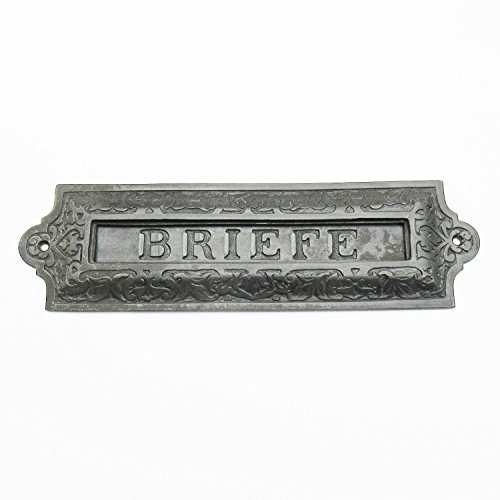 Briefschlitz Türschlitz Zeitungsklappe Gründerzeit Jugendstil Gusseisen antik #81-G