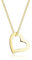 Elli PREMIUM Halskette Gelbgold 375 Cut-Out Herz Anhänger Damen Kette, Schmuck Geschenke für Frauen Mädchen Mama Freundin, Goldkette Länge 45cm