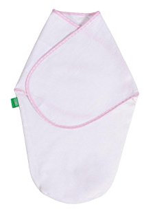 LULANDO Ganzkörper Pucksack Pucktuch Strampelsack aus 100% Baumwolle, von Hebammen empfohlen, Öko-Tex Standard 100, Farbe: White/Pink