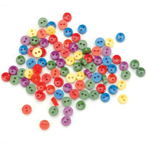 Dress It Up JBT-1347 Tiny Primary Buttons, Multicolor